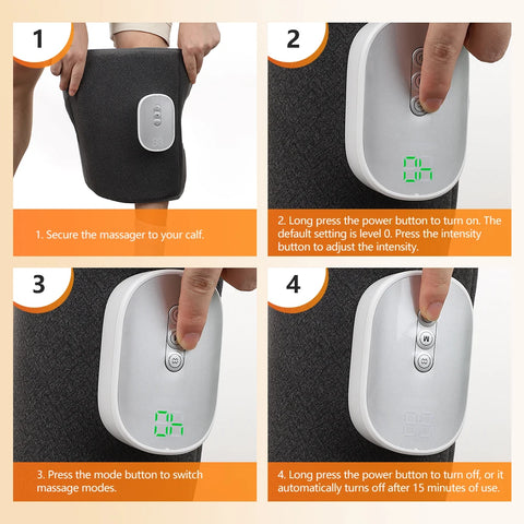 4 Modes Air Pressure Calf Massager Electric Airbag Compression Leg Massager Calf Foot Massager Muscle Relax Blood Circulation