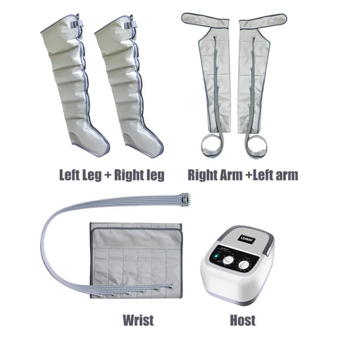 6 chamber Air wave pressure Massager Pneumatic Boots Lymphatic Drainage Vacuum Pressure Massager feet arms and legs Recovery