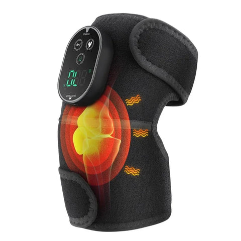 1/2PCS Electric Heated Vibration Knee Massage Physiotherapy Pad 3 in 1 Massager for Shoulder Elbow Hot Compress Pain Relief