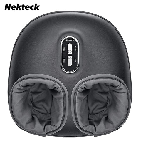 Nekteck Foot Massager Heating Therapy Air Compression Shiatsu Knead Roller Muscle Relaxation Electric Foot Massage Machine