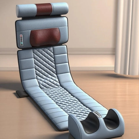 Full Body Massage Pad 10-zone Wave Vibration Kneading Massage Pillow Foot Calf Massage Back Hot Compress Storage Bag Included Mo