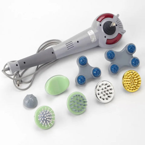 Eight-head Replacement Dolphin Massage Stick Stepless Speed-adjustable Massage Hammer Vibration Home Massager