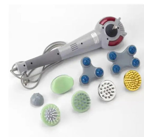 Eight-head Replacement Dolphin Massage Stick Stepless Speed-adjustable Massage Hammer Vibration Home Massager