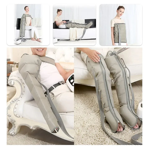 6 chamber Air wave pressure Massager Pneumatic Boots Lymphatic Drainage Vacuum Pressure Massager feet arms and legs Recovery