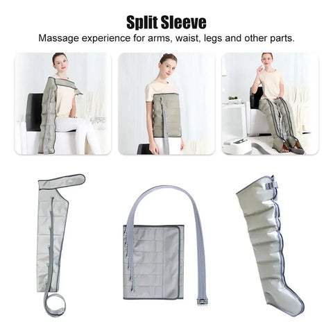6 chamber Air wave pressure Massager Pneumatic Boots Lymphatic Drainage Vacuum Pressure Massager feet arms and legs Recovery