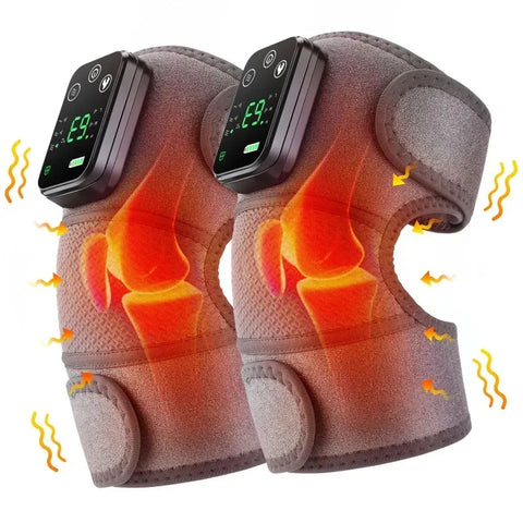 1/2PCS Electric Heated Vibration Knee Massage Physiotherapy Pad 3 in 1 Massager for Shoulder Elbow Hot Compress Pain Relief
