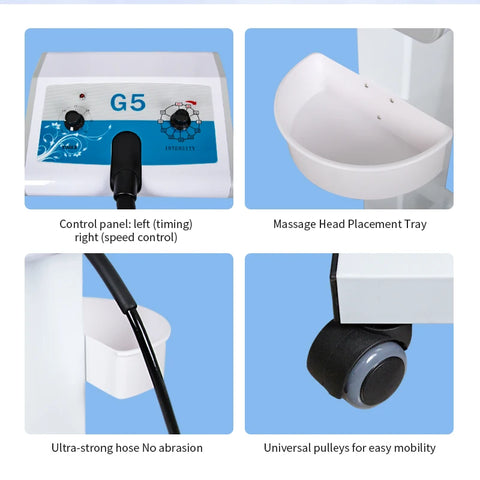 Vibrating G5 Massage Machine Slimming Muscle Massager Cellulite Removal Home Used Weight Loss Body Apparatus with Trolley Stand